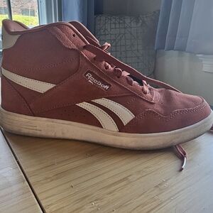 Reebok Red and White High-Top Sneakers